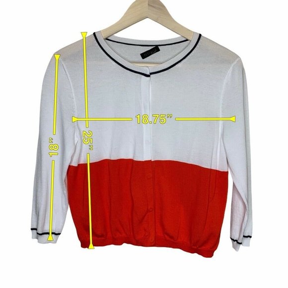 Peserico Tricot Cardigan Sweater White Cotton M - Picture 3 of 9